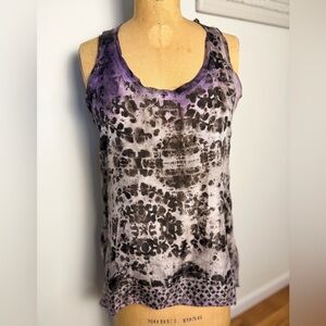 Marika Charles matchi 100% silk sleeveless blouse women’s small purple